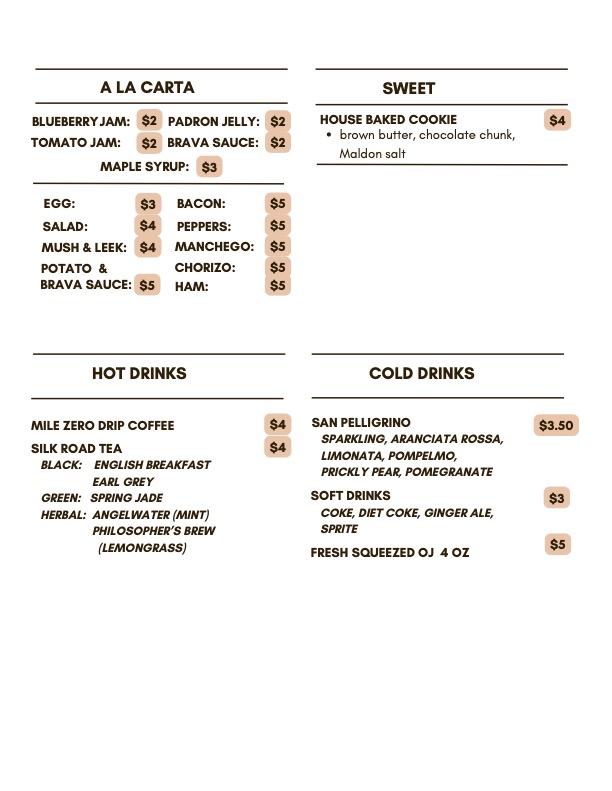 volta victoria menu 2